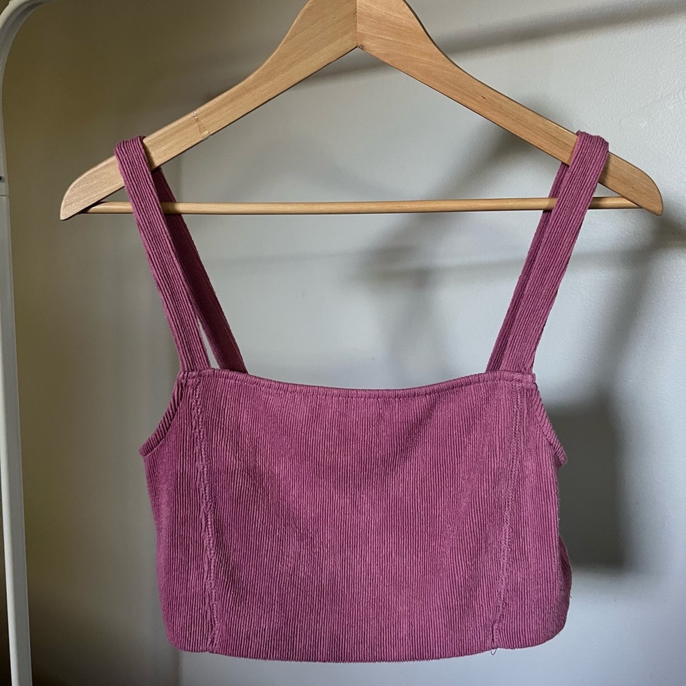 Zara purple/pink cropped tank top size medium